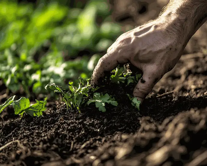 Engrais organique utilisé dans un potager